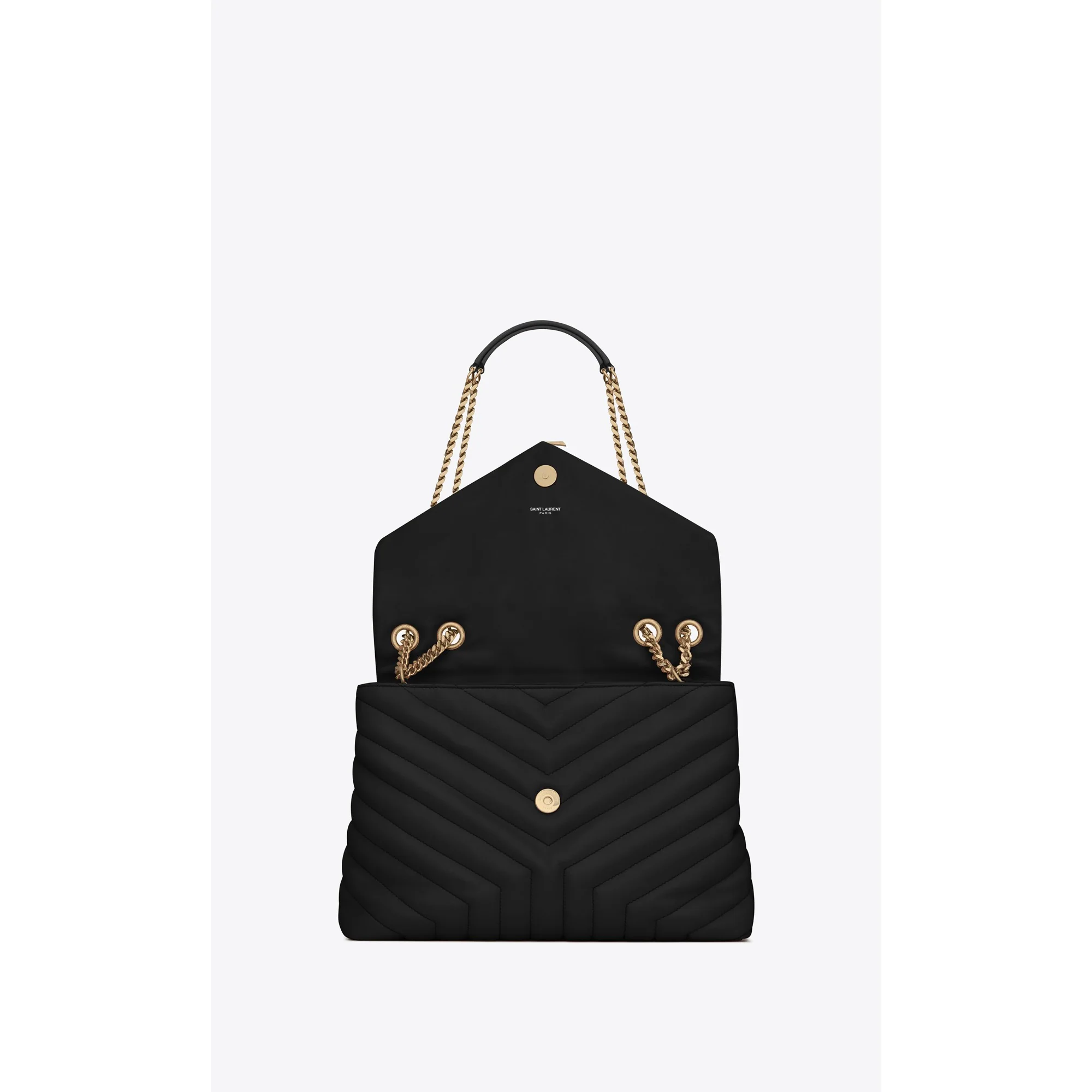 Medium Loulou Chain Bag - Nero - Image 4