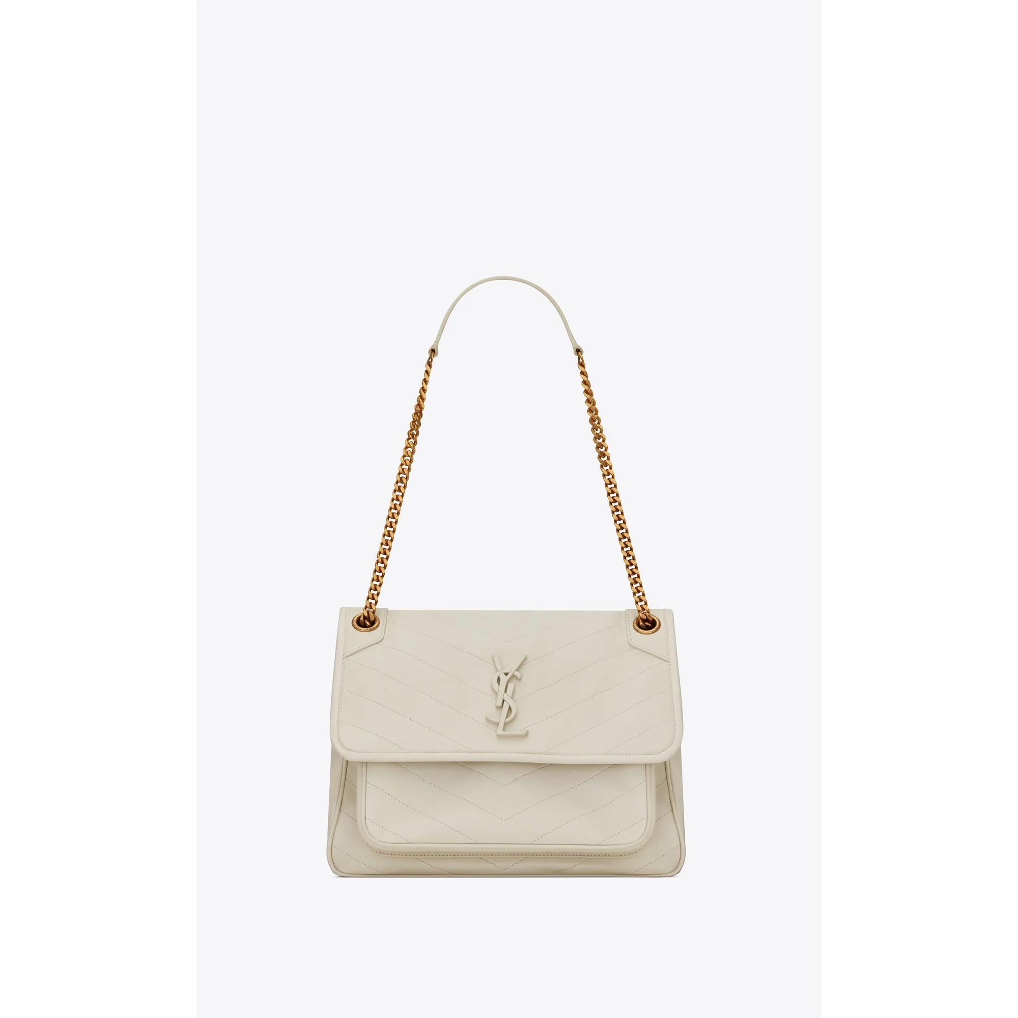 Medium Niki Chain Bag - Crema Soft