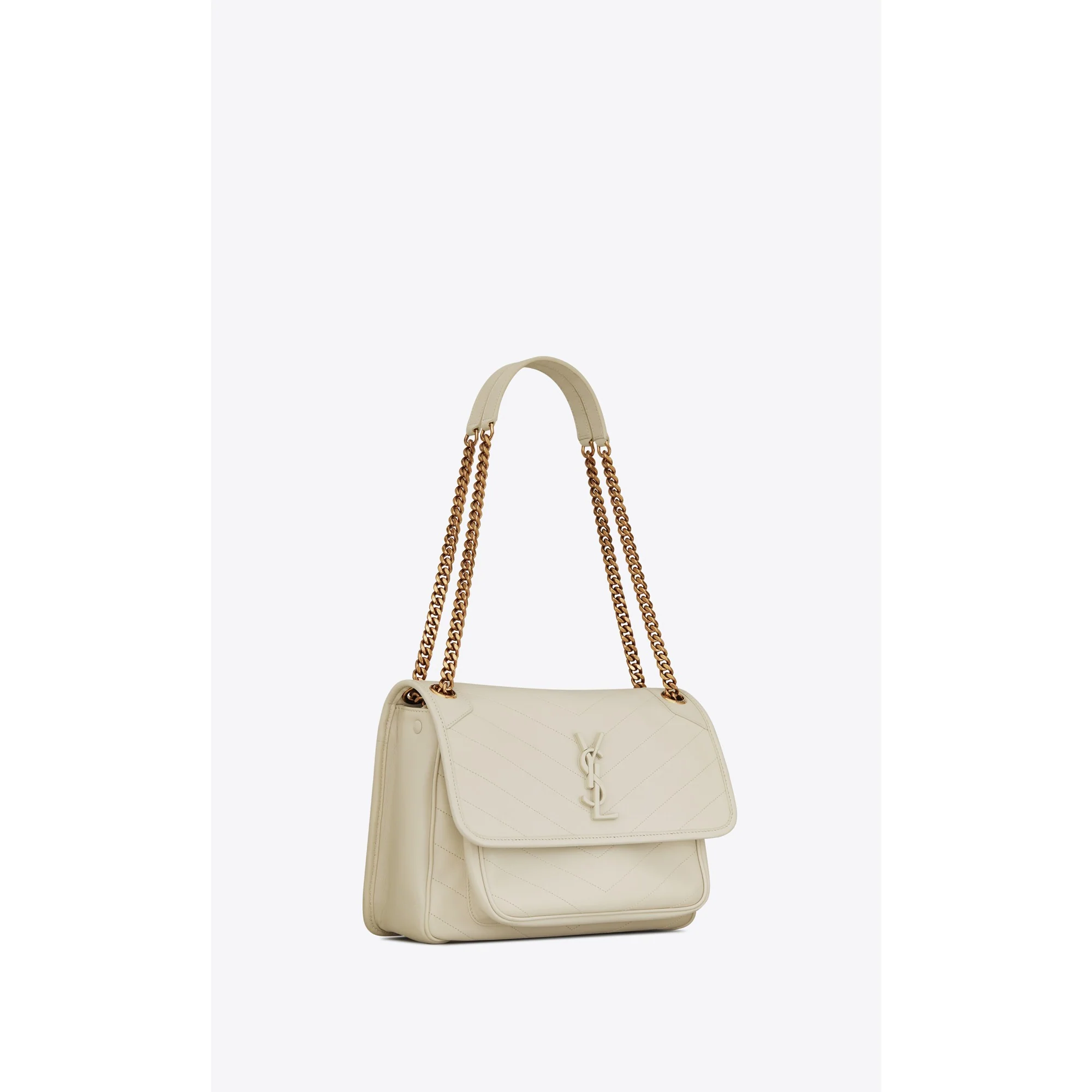 Medium Niki Chain Bag - Crema Soft - Image 5