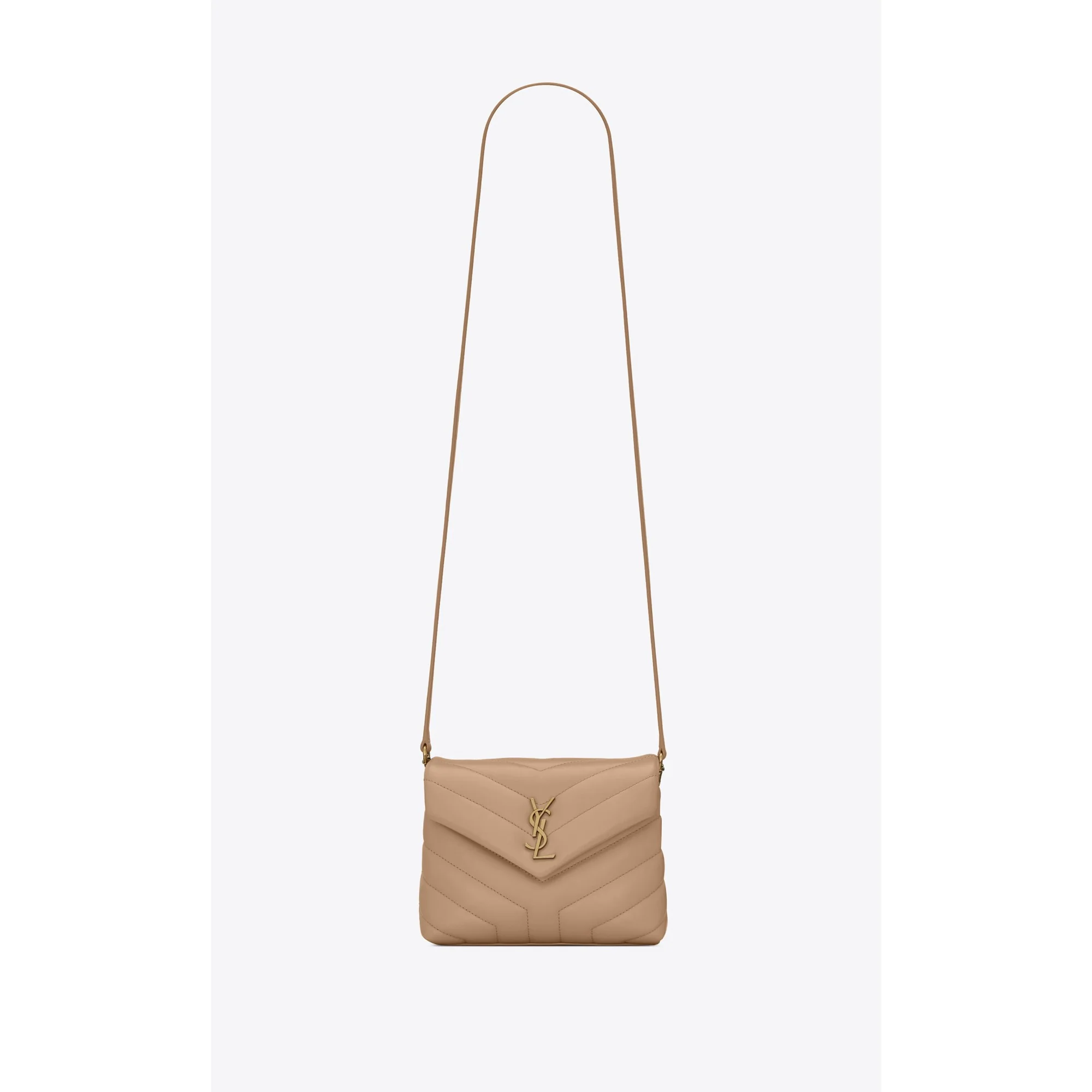 Toy Loulou Strap Bag - Dark Beige