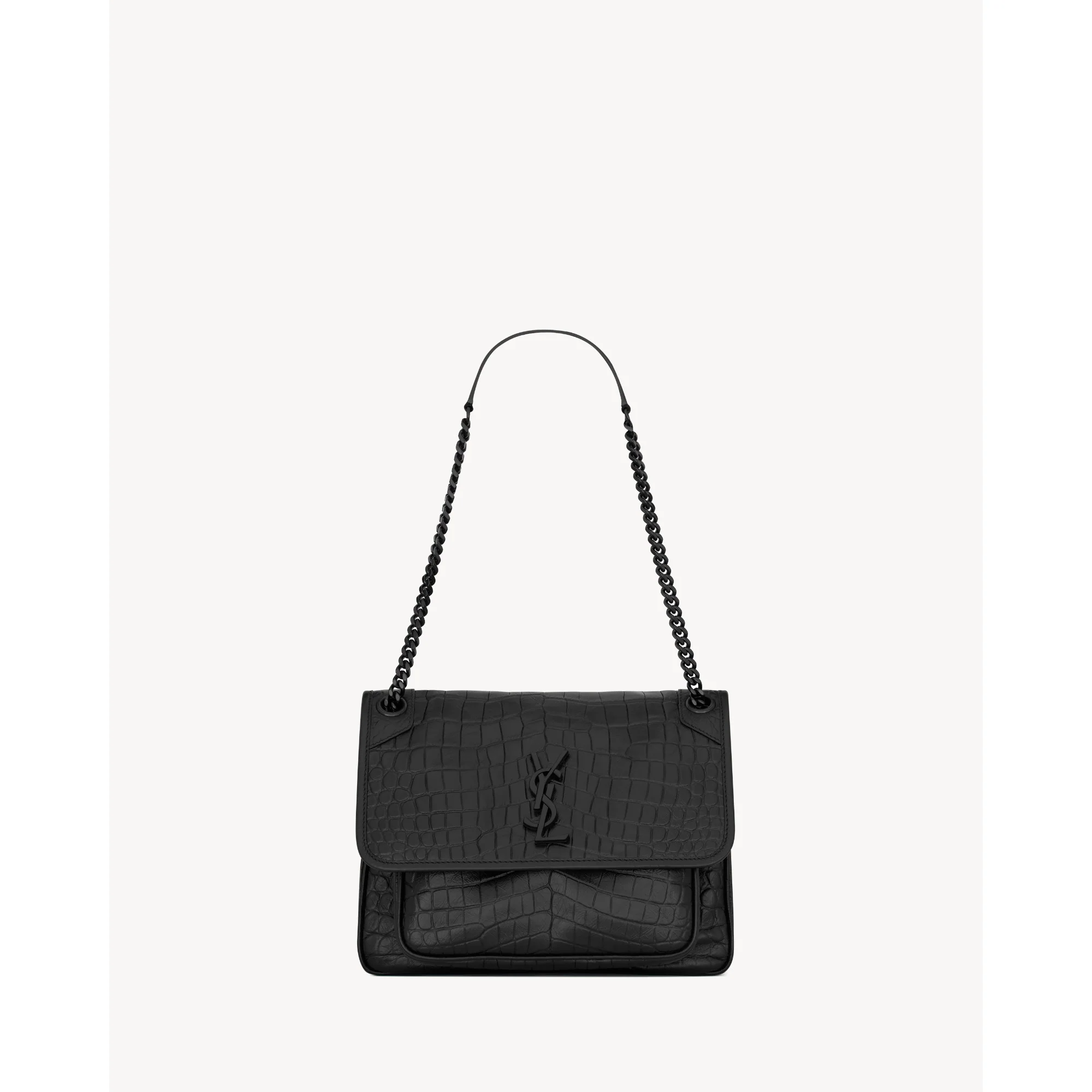 Medium Niki Chain Bag - Nero