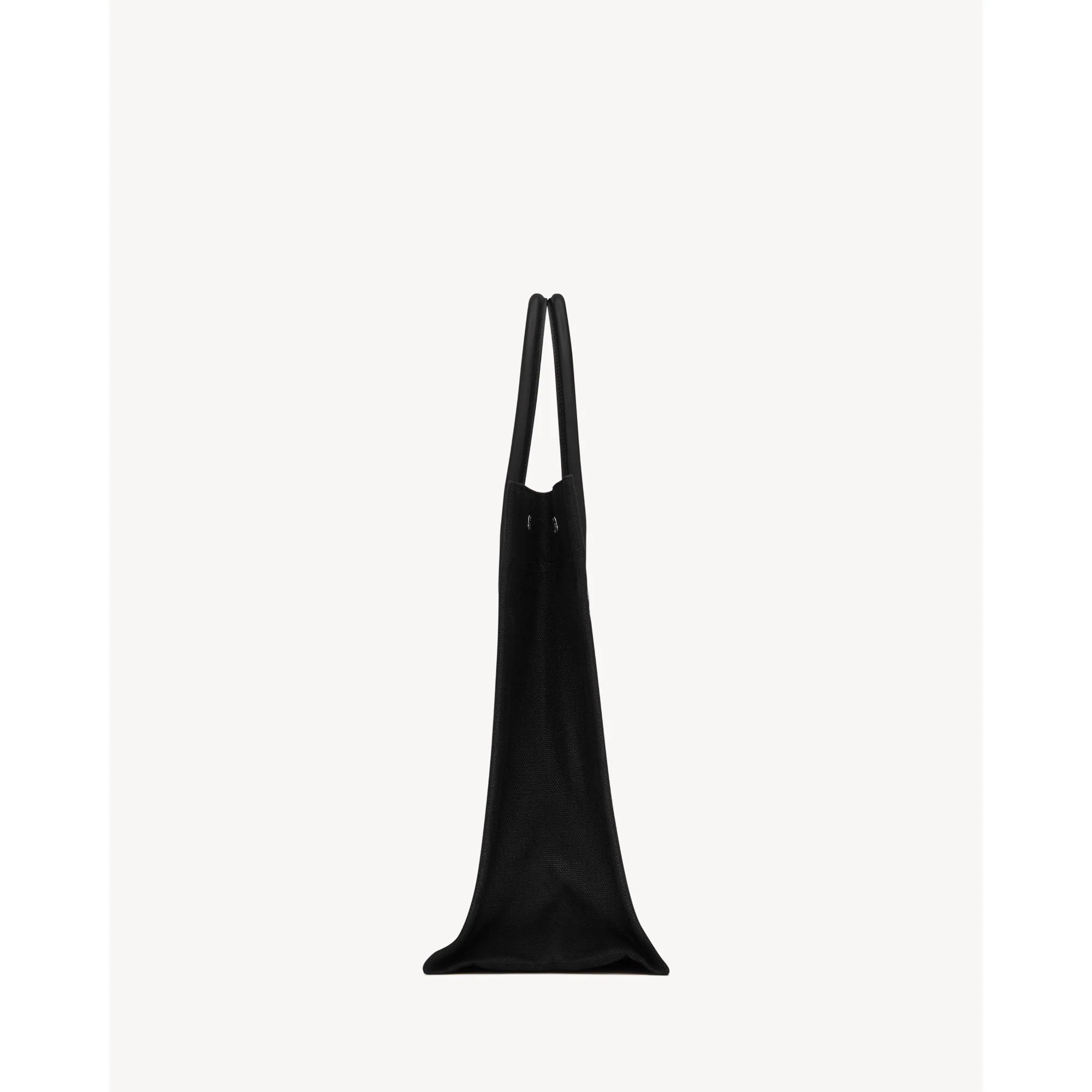 Large Rive Gauche Tote Bag - Nero/Natural Beige - Image 3