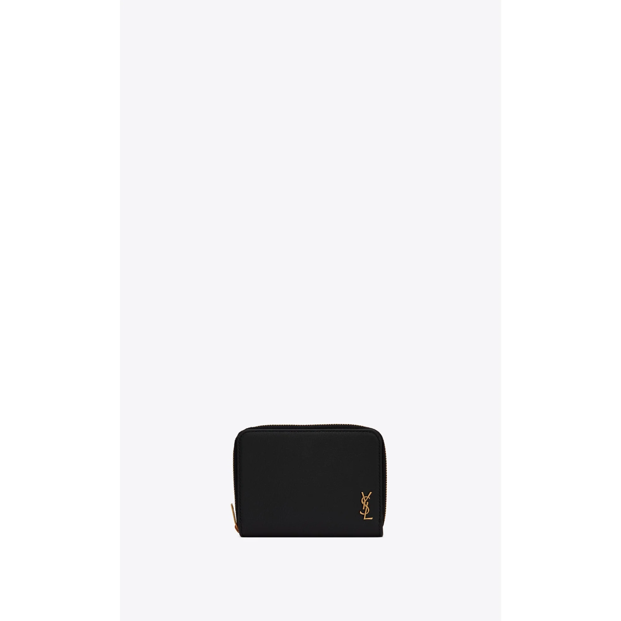 Compact Zip Around Wallet - Nero