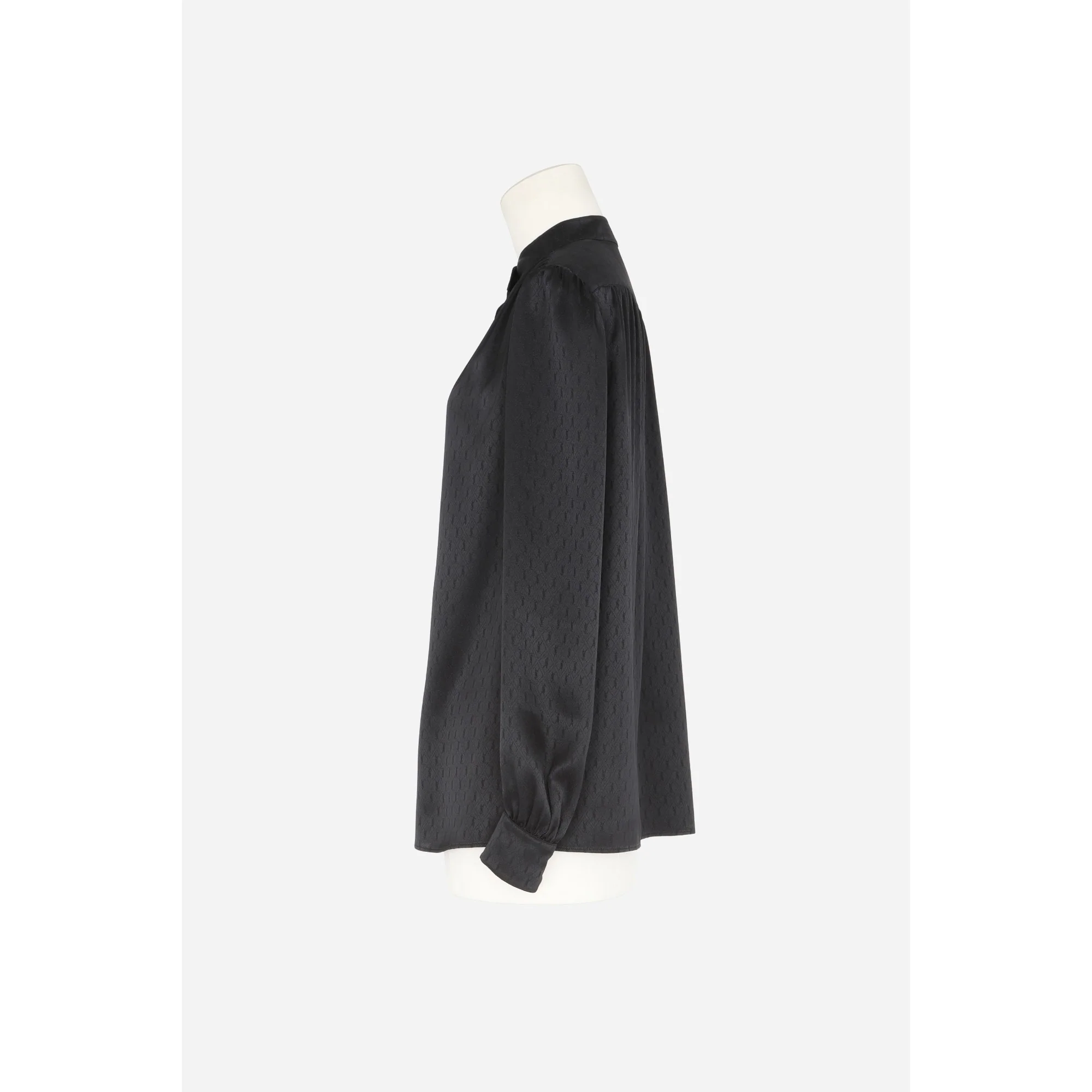 Blouse Mat & Brillant Mini Cas - Noir - Image 3