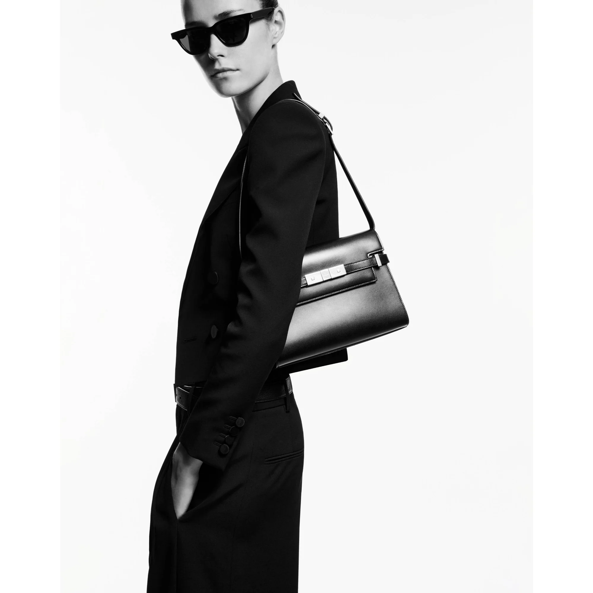 Small Manhattan Shoulder Bag - Brick/Ebony Dark - Image 6