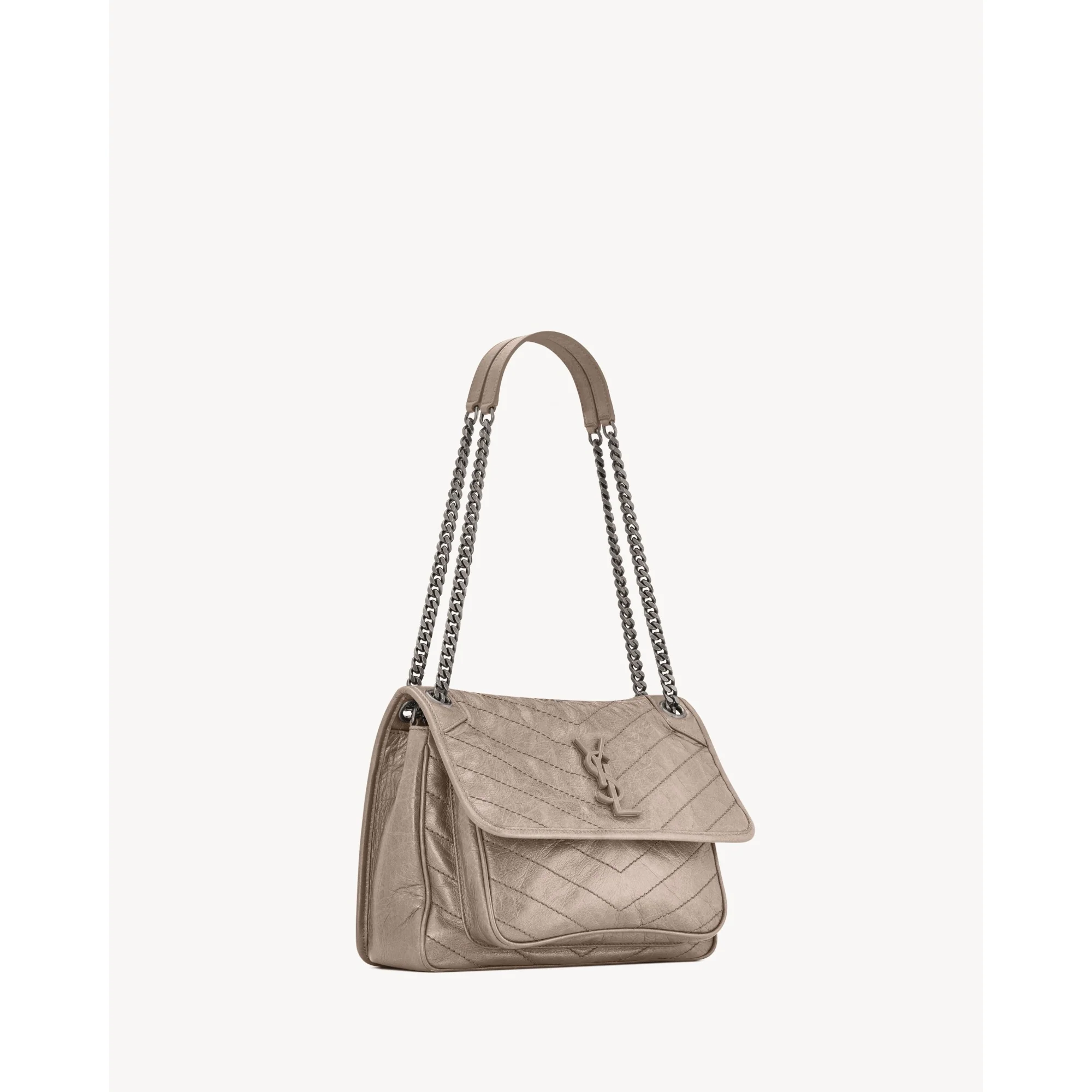 Medium Niki Chain Bag - Greyish Brown - Image 5