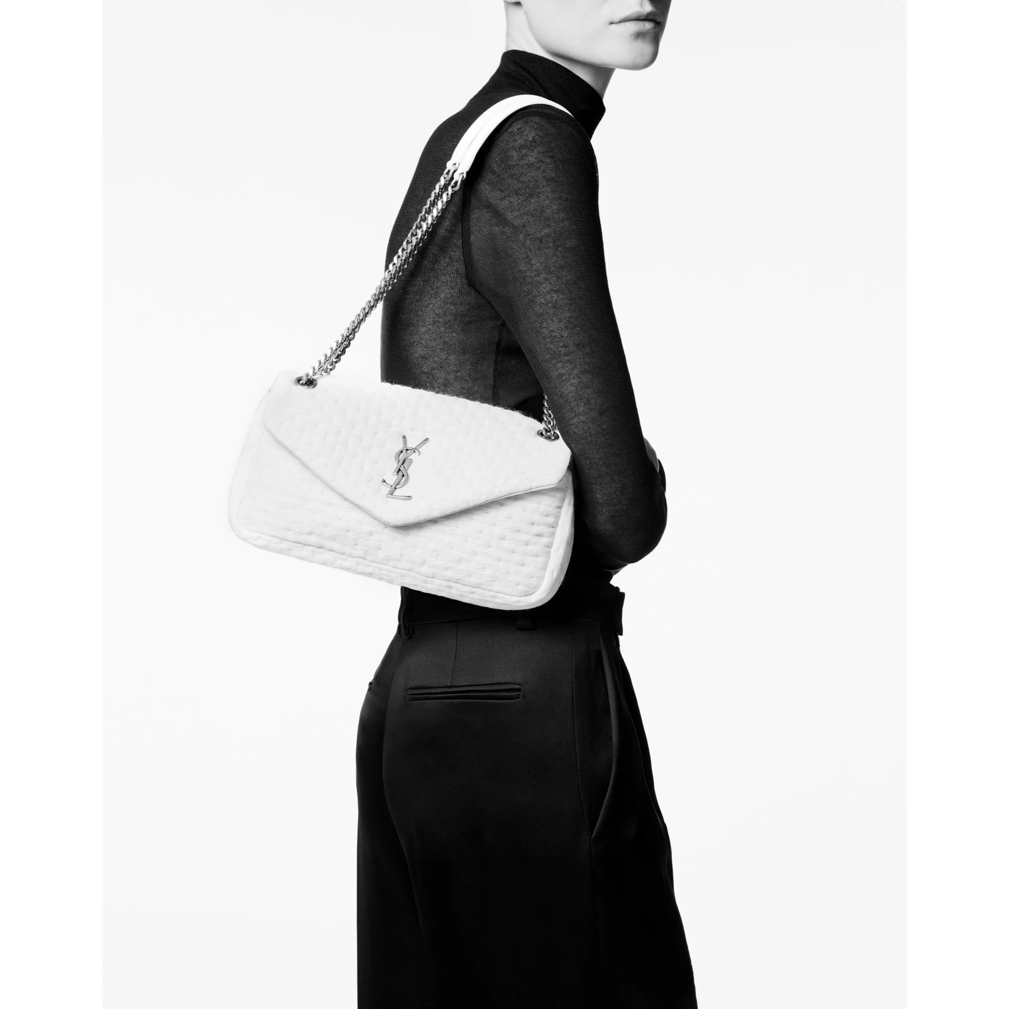 Small Calypso Chain Bag - White Corn/New Chant - Image 6