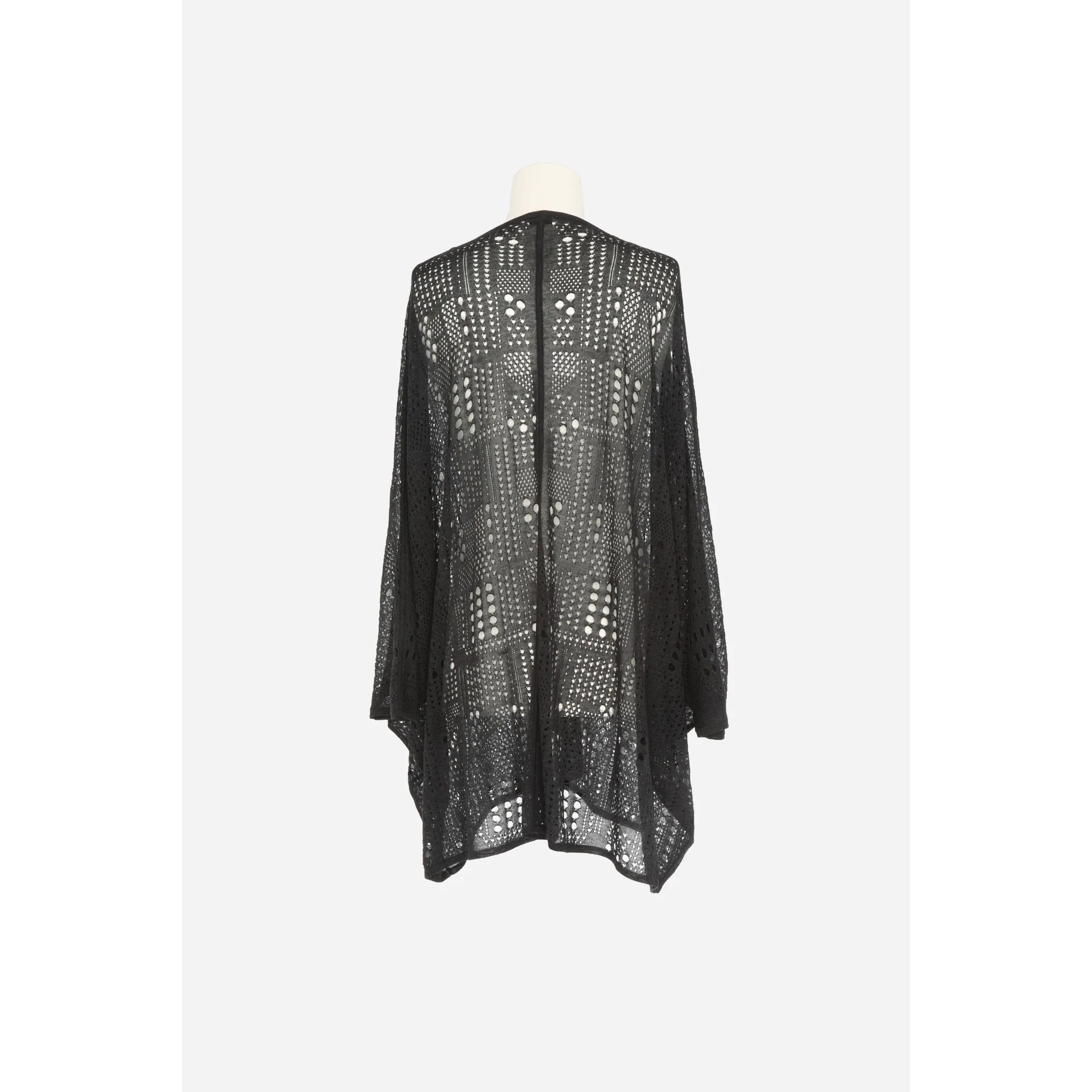 Kaftan Maille Dentelle Graphiq - Noir - Image 2