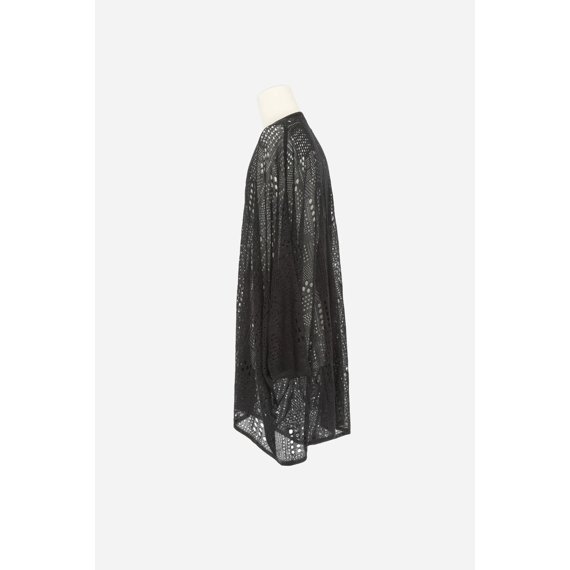 Kaftan Maille Dentelle Graphiq - Noir - Image 3