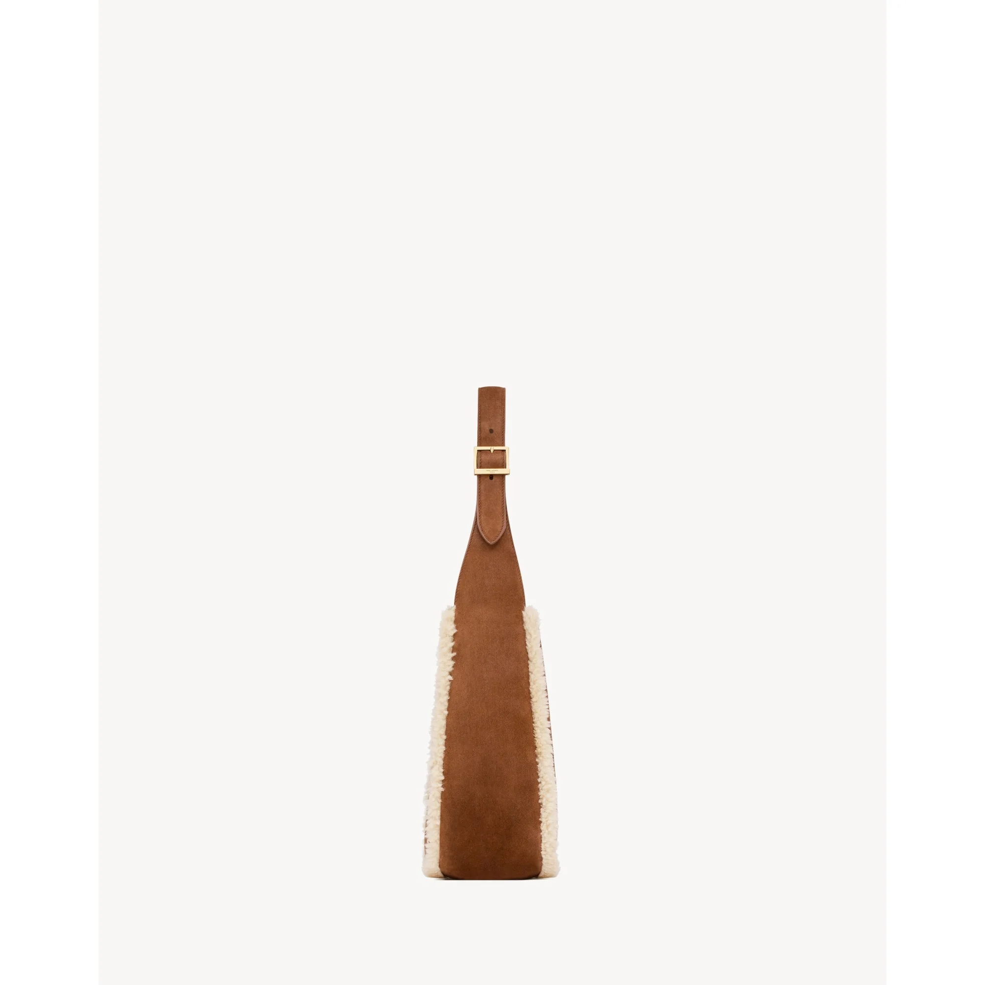S Le 5 A 7 Supple Shoulder Bag - Dark Sigaro/Natural Beige - Image 3