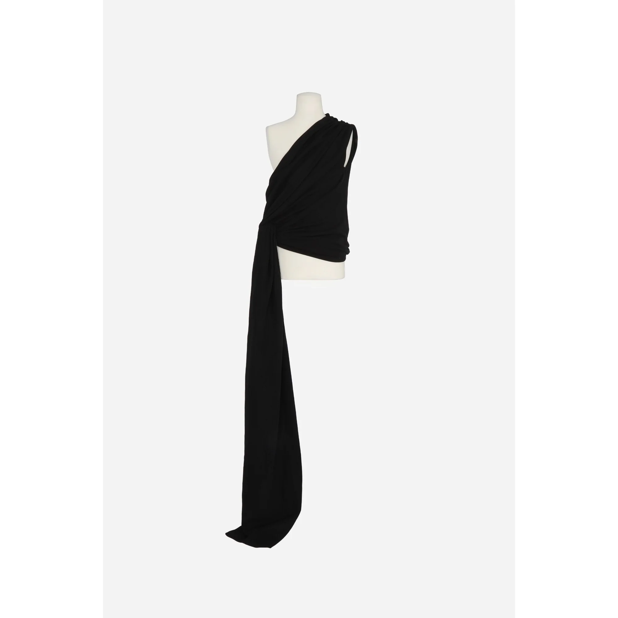 Top One Shoulder Twiste Avec P - Noir