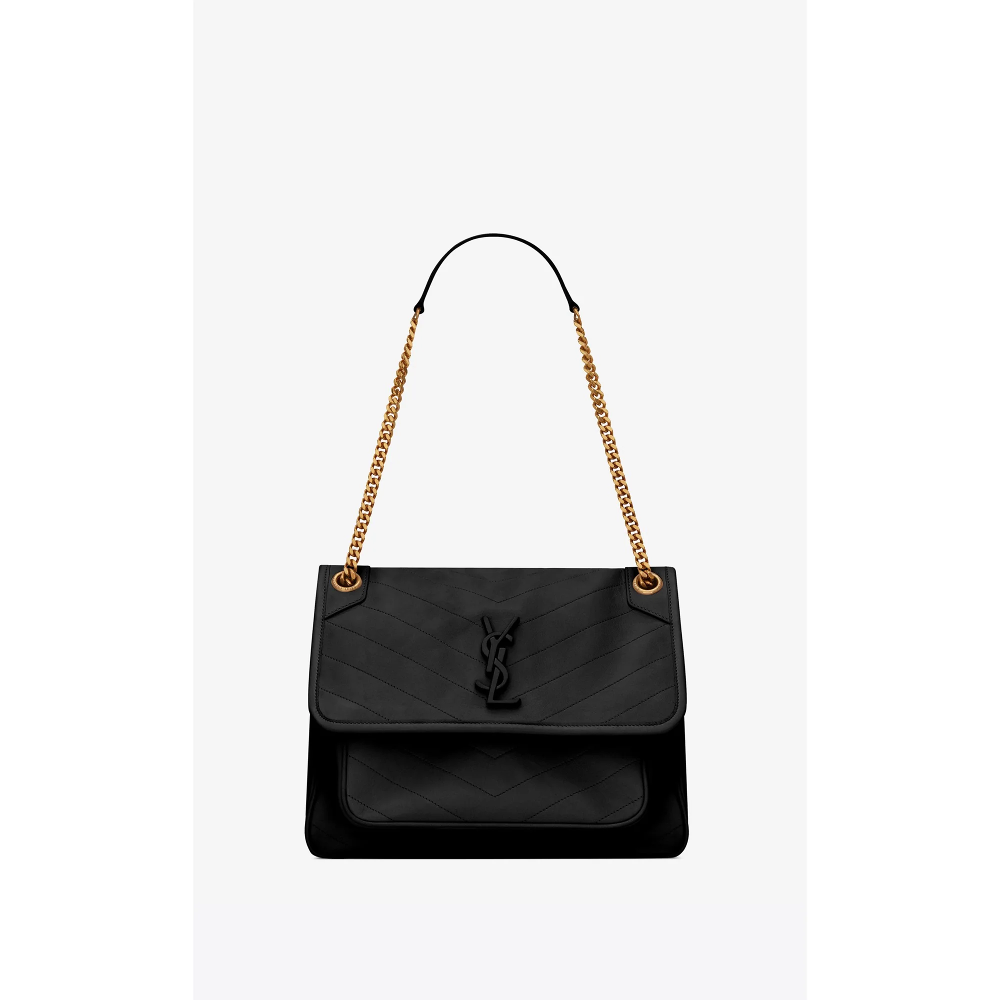 Large Niki Chain Bag - Nero